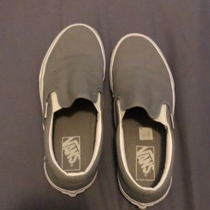 Brand new slip on vans in grey size mens 6.5 / womens 8